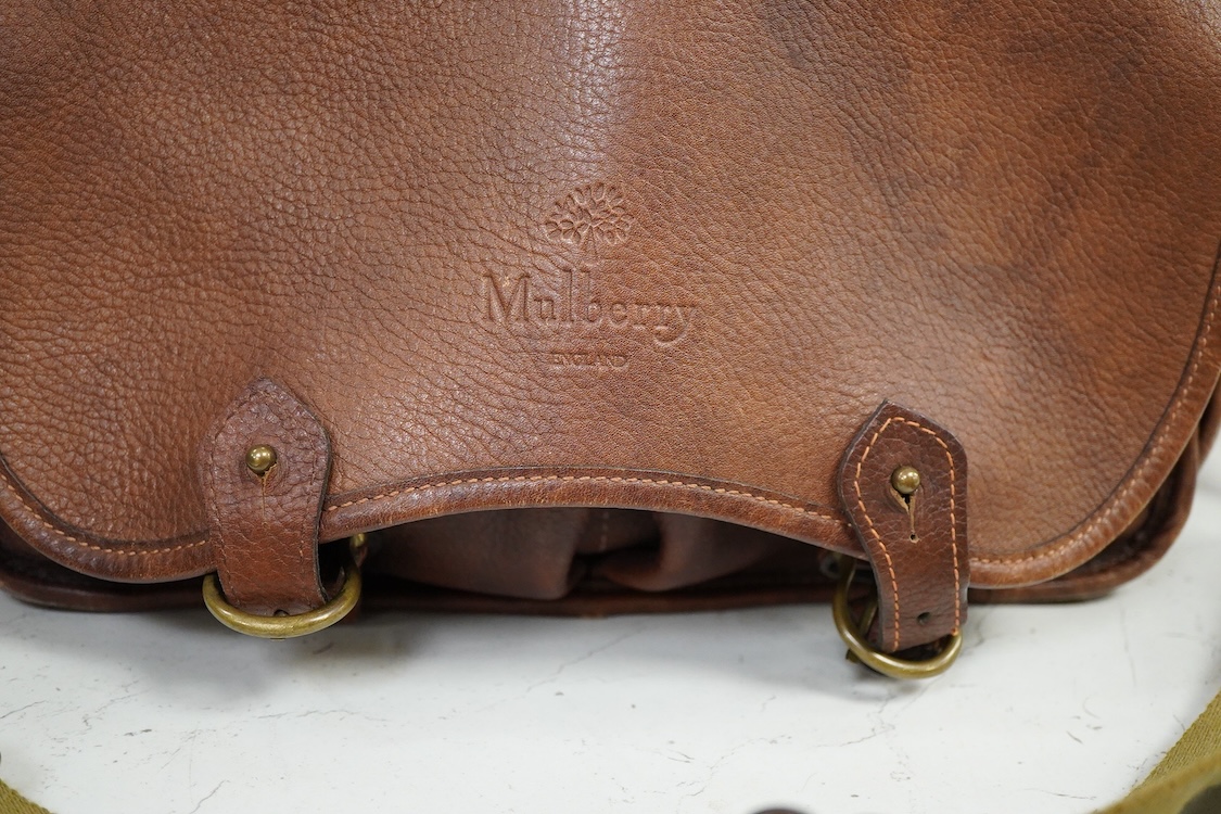 A Mulberry brown leather satchel, 40cm wide
